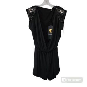 NWT Von Lancelot RARE Punk black romper size 6